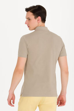 Мужская футболка цвета хаки с воротником поло Basic - U.s. polo assn фото 19