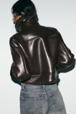 DOUBLE-FACED FAUX FUR JACKET - Zara фото 8