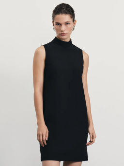 Костюмное платье мини с воротником стойкой / Zarina фото 2