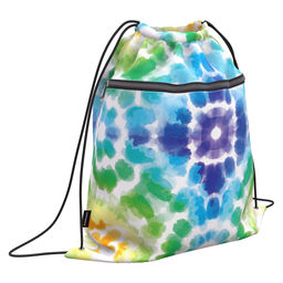 Цена за 1 шт. Мешок для обуви ErichKrause с карманом на молнии 500х410мм Green Tie-Dye