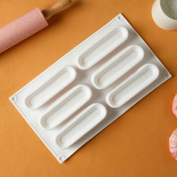 Форма для муссовых десертов и выпечки KONFINETTA Венеция, силикон, 29,5?17?3 см, 6 ячеек, цвет белый  фото 2