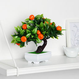 Бонсай искусственный в горшке «Мандарин», 10×18 см
