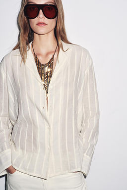 ZW COLLECTION STRIPED SHIRT - Zara фото 7