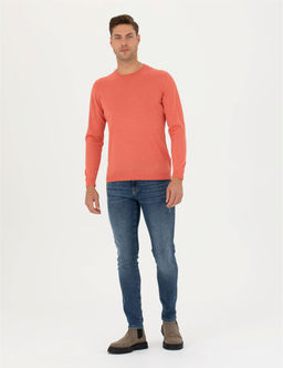 Somon Slim Fit Bisiklet Yaka Y_n Kar___ml_ Basic Triko Kazak - Pierre cardin фото 4