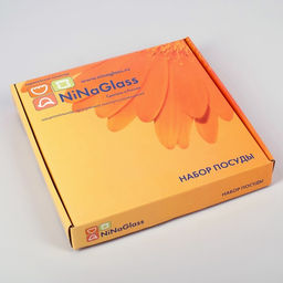 Сервиз столовый «Виктория», 7 предметов: 30×30 см - 1 шт., 20×20 см - 6 шт., стекло, синий