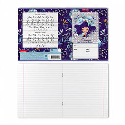 Цена за 10 шт. Тетрадь школьная ученическая ErichKrause Bluecurl, 12 листов, линейка (в плёнке по 10 шт.)  фото 2