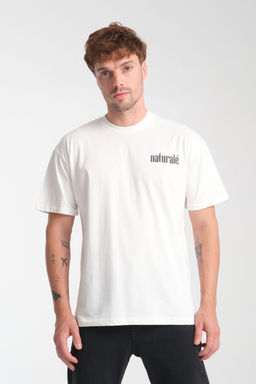 TRENDYOL MAN Beyaz Oversize/Genis Kesim Kabar?k Bask?l? %100 Pamuk T-Shirt TMNSS25TS00200 - Trendyolmilla фото 3