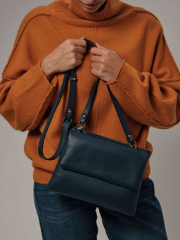 Сумка на плечо кросс-боди Deboro 31069 синяя волна