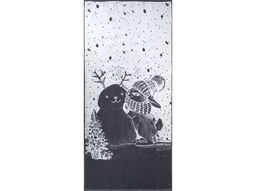 Полотенце махровое 6с102.411ж1 Зимняя забава (графит5) 67х150см