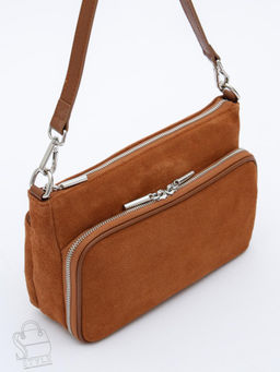 Сумка женская кожаная 8200PEF brown Polina&Eiterou  в Новосибирске