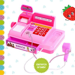 Игровой набор касса Магазинчик, с аксессуарами, свет, звук, МИКС - Zabiaka фото 3