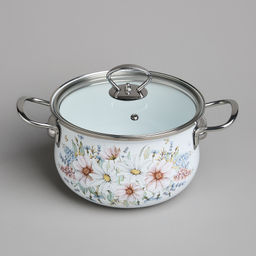 НАБОР КАСТРЮЛЬ AGNESS ЭМАЛИРОВАННЫХ СЕРИЯ ДВОРЦОВЫЙ ПАРК 4ПР. 2,0Л И 2,8Л, 18Х11СМ, 20Х12СМ  фото 6