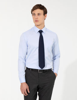 A__k Mavi Regular Fit Uzun Kollu Klasik G_mlek