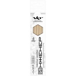 Набор карандашей ч/гр. "Инженер" 6шт., в коробке, Т...6М (6B-1240) Воскресенская карандашная фабрика