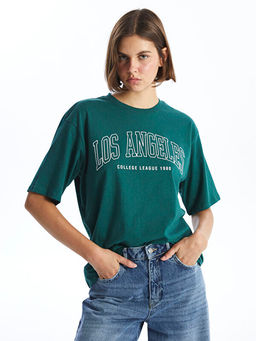 Bisiklet Yaka Oversize Kad?n Ti??rt