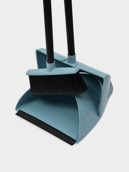 Щётка для пола с совком-ловушка, пластик, 13.5×27.5×126 см, МИКС