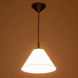 Подвес на потолок BayerLux «Конус», 1×15 Вт, Е27, черный/белый, 25×25×15 см