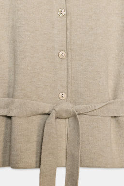 CARDIGAN WITH BELT AND SHORT SLEEVES - Zara фото 6