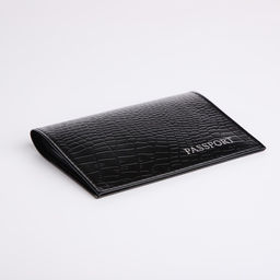 Обложка для паспорта, тиснение, крокодил, цвет чёрный - Simaland фото 3