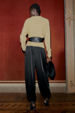 SATIN BALLOON TROUSERS