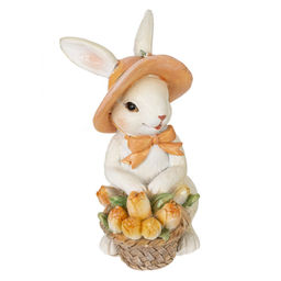 Фигурка декоративная "Заяц с корзиной", L5,5 W8 H10 см