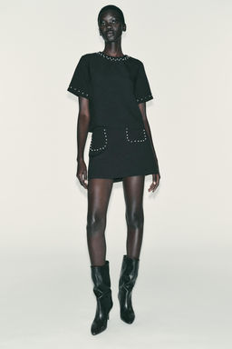 FAUX PEARL MINI SKIRT
