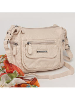 Сумка женская искусственная кожа Guecca-A 805, 1отд+карм/пер, плеч/ремень, бежевый SALE 235150 - Adelia фото 6