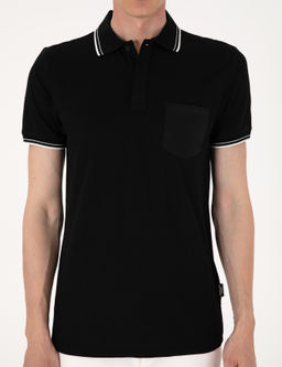 Siyah Ultralight Kuma_ Slim Fit Polo Yaka Ti__rt