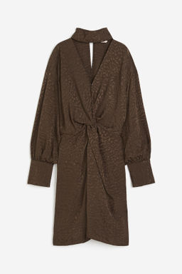 Vestido en tejido de jacquard
