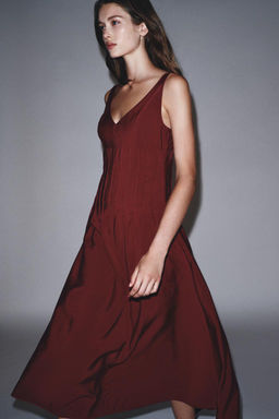 DRAWSTRING MIDI DRESS - Zara фото 3