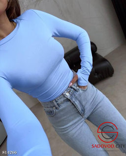 Лонгслив женский однотонный