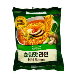 Лапша б/п неострая нежареная/Mild ramen Pulmuone, Корея, 96,4 г Акция