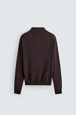 POLO PUNTO ALGOD?N - LINO LIMITED EDITION / Chocolate - Zara фото 7