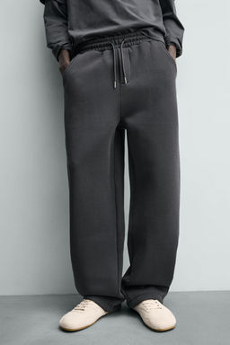 PANTAL?N JOGGER INTERLOCK RELAXED FIT / Gris oscuro - Zara фото 5