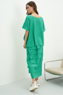 Костюм юбочный 4473 зелёный - Fantazia mod фото 3