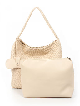 LACCOMA сумка СУ1053-0-слоновая кость эко кожа хлопок  фото 4