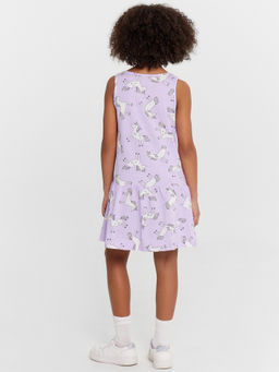 Платье для девочек сиреневое с принтом единороги - Mark formelle фото 3