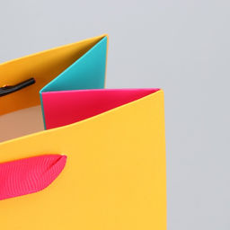 Пакет подарочный трёхцветный Жёлтый-розовый-голубой, MS 18 х 23 х 10 см - Дарите счастье фото 4