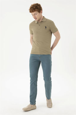 Мужские зеленые джинсовые брюки