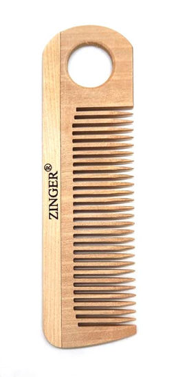 Расческа SZ-WD-22 Гребень деревянный короткий с кольцом (ipa-80)
