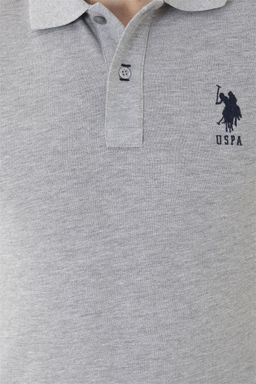 Мужская серая меланжевая базовая футболка - U.s. polo assn фото 7
