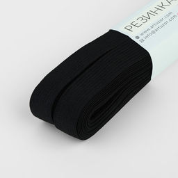 Цена за 2 шт. Резинка вязаная, 15 мм, 10±0.5 м, чёрная