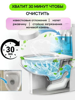 Таблетки для чистки унитаза антибактериальные 12 шт