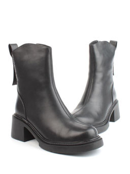 04-M3-L806 BLACK Ботинки зимние женские (натуральная кожа, натуральный мех)