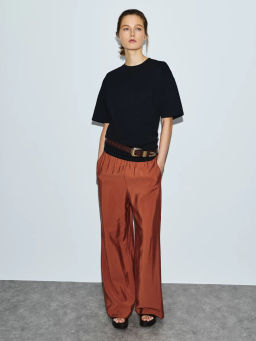Футболка свободного кроя из хлопка OVERSIZE0726-50 / Zarina