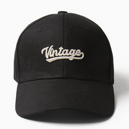 Кепка MINAKU Vintage, чёрная, размер 56-58