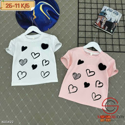 Футболка детская с сердцами