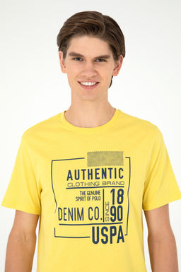 Мужская желтая футболка - U.s. polo assn фото 2