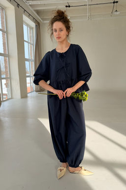 Блузка NATURE093/04/Синий - M&G all natural фото 5