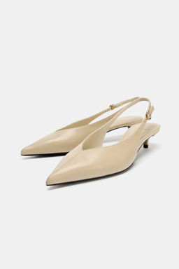 SLINGBACK KITTEN HEEL SHOES - Zara фото 11